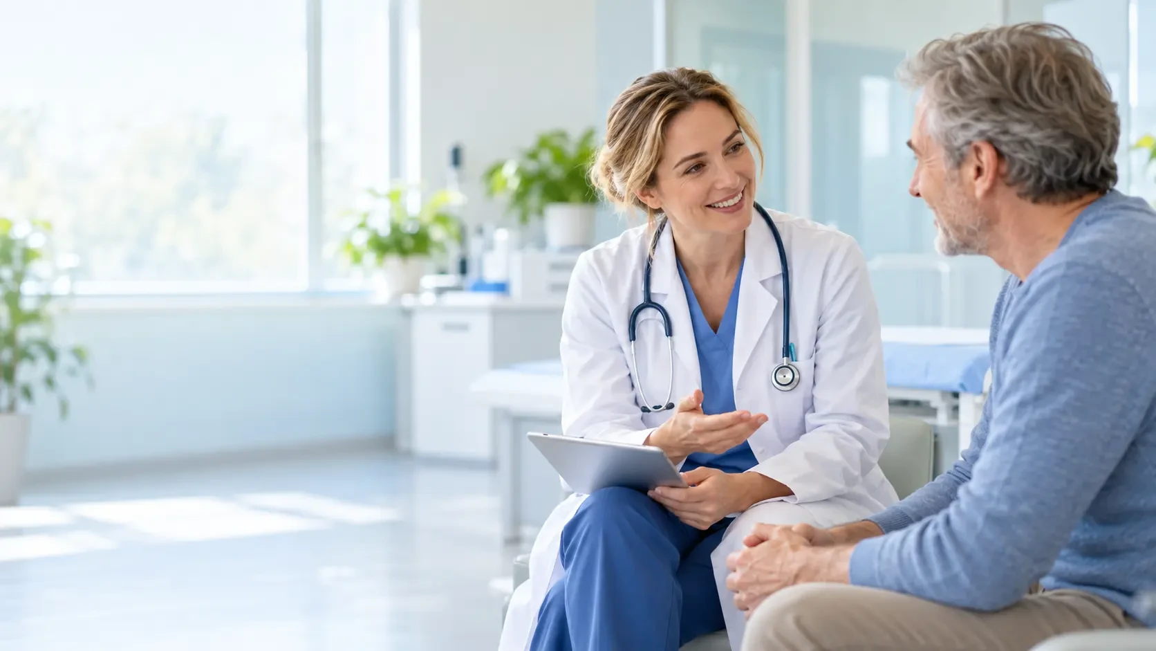 Doctor consulting with patient