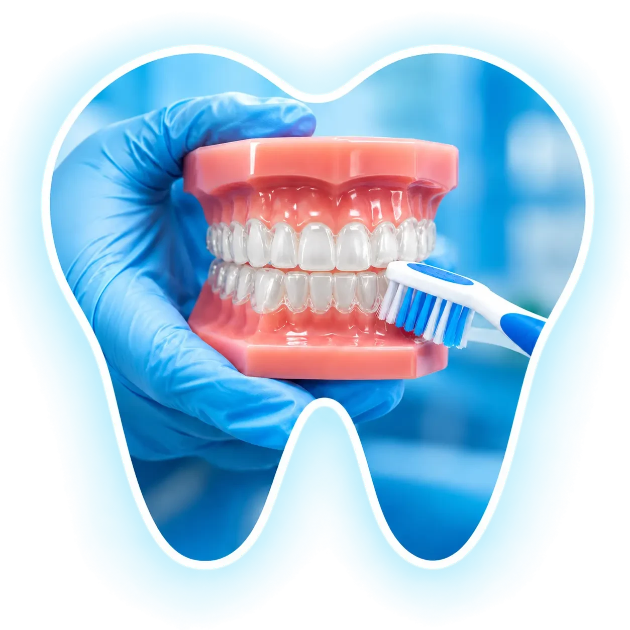 Healthy white teeth